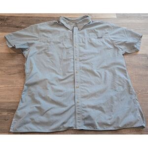 Eddie Bauer Size XL‎ Mens Plaid Button Up Shirt Vented Mesh Back Fishing